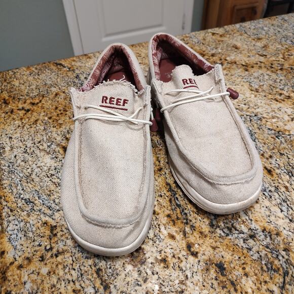 Reef Cushion Coast TX Casual Sneakers Tan Jute Slip On Men's Size US 10 - Picture 9 of 12